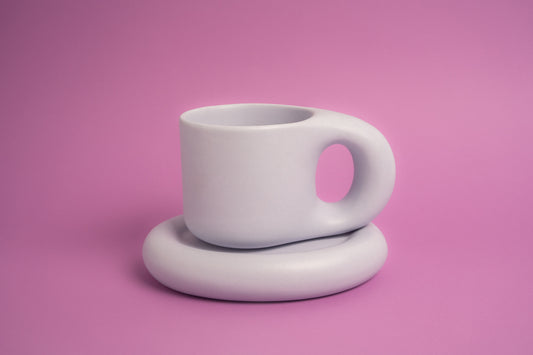 Mug et sous-tasse violet